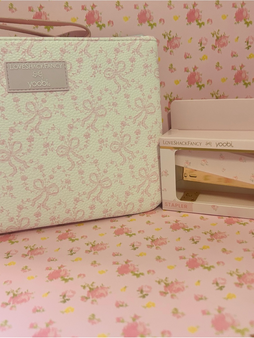 LoveShackFancy Accessory Pouch and stapler set NWT - Picture 2 of 5